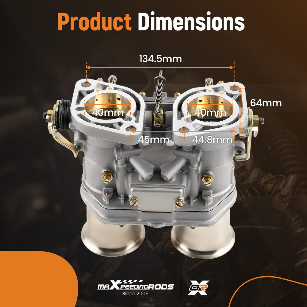40 IDF 40IDF Carburetor Carby compatible for Volkswagen VW Beetle compatible for Porsche Fiat 2 Barrel