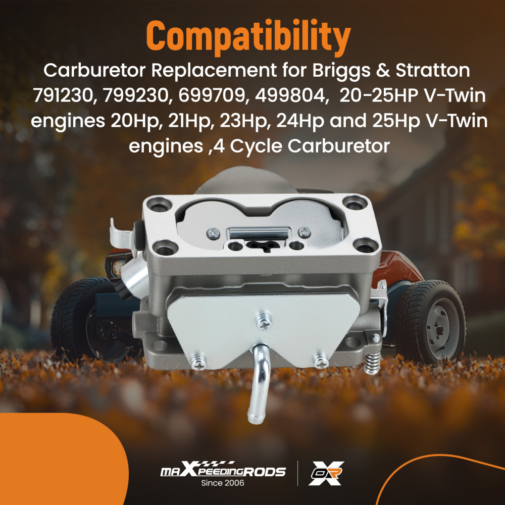 Carburetor compatible for Briggs & Stratton V-twin Engines 20hp-25hp 791230, 699709, 499804