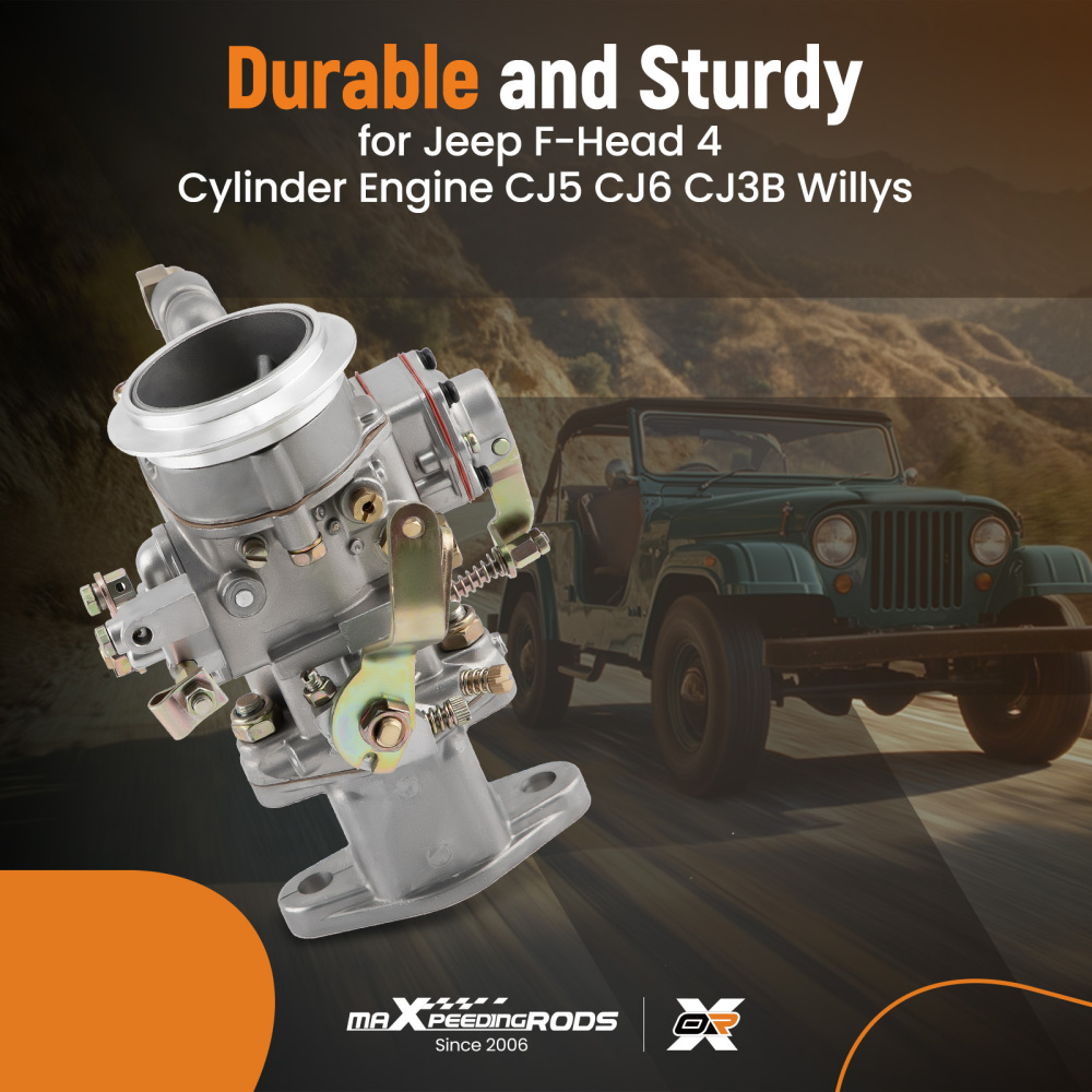 Compatible for Jeep Willys CJ3B CJ5 CJ6 134 ci F-Head 17701.02 1 Barrel Carburetor