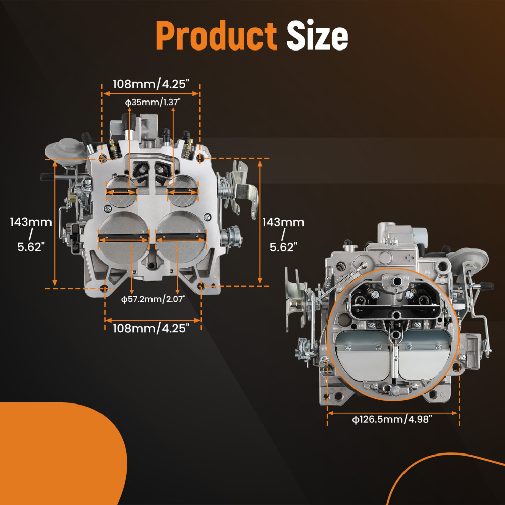 Carburetor Carb For Quadrajet 4MV 4 Barrel compatible for Chevrolet Engines 327 350 427 454