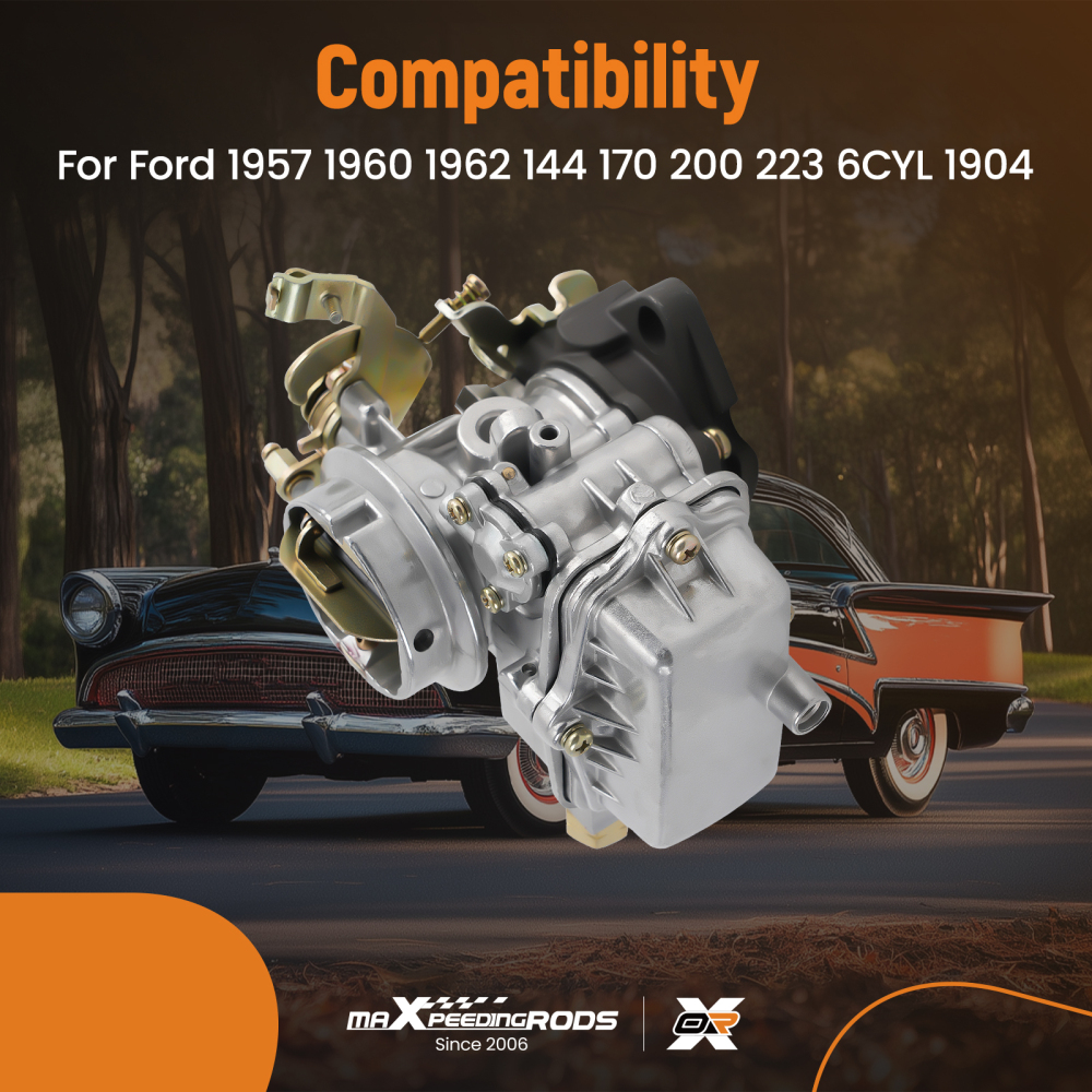 Carburetor compatible for Ford 1957 1960 1962 144 170 200 223 1904 For holley 1 Barrel UK