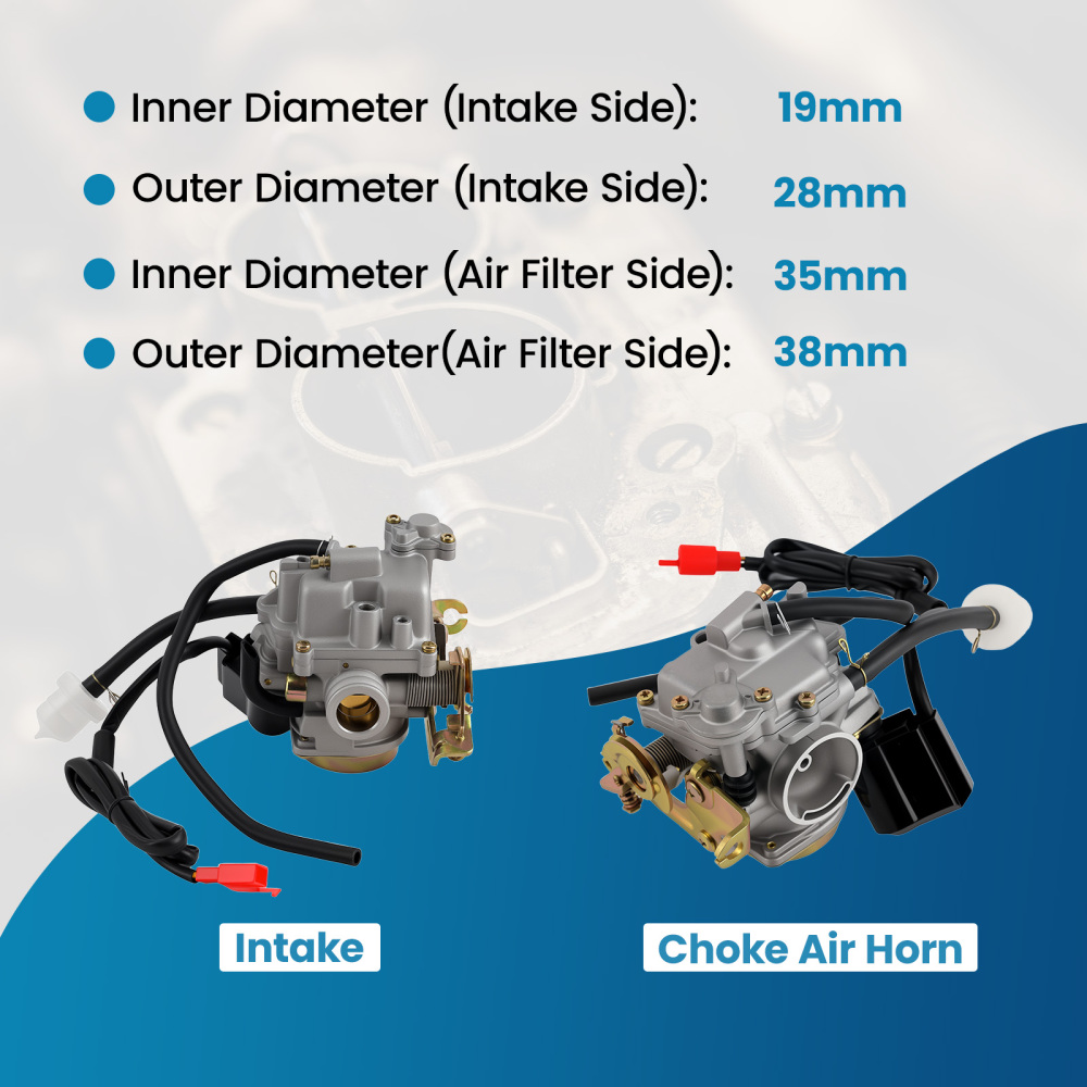 19mm Carburatore Con Aspirazione for Rex RS 400 450 460 GY6 50cc GY6 60cc