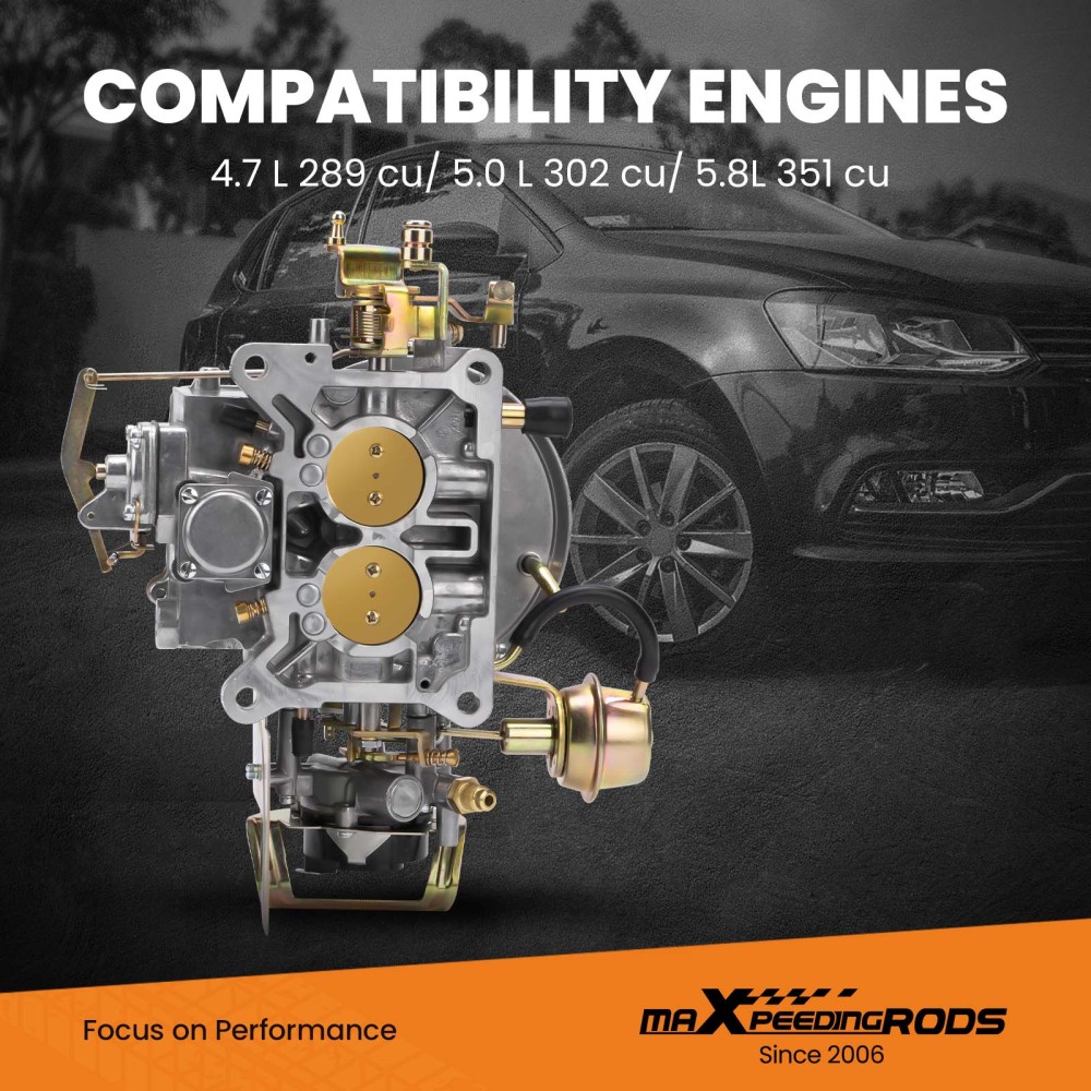 Due carburatori a 2 cilindri Carb 2100 compatibile per Ford 289302351 Cu compatibile per Jeep Engine