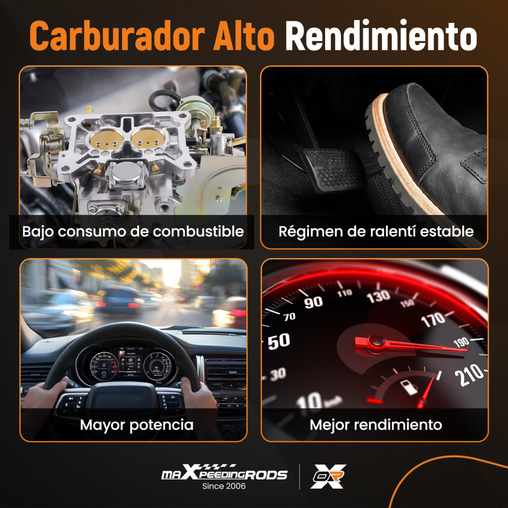 2 Barili Carburatore Carburatore compatibile per Ford Mustang 289 Cu, 302 Cu, 351 Cu