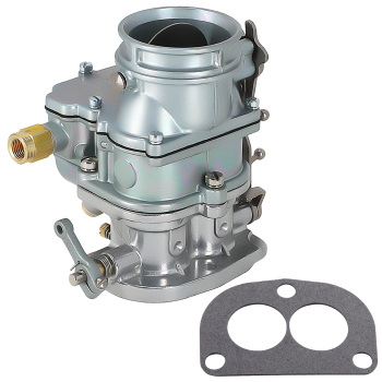 1 Set 3-Bolt 2-Barrel Carburetors Plain Finish with Gasket compatible for V8