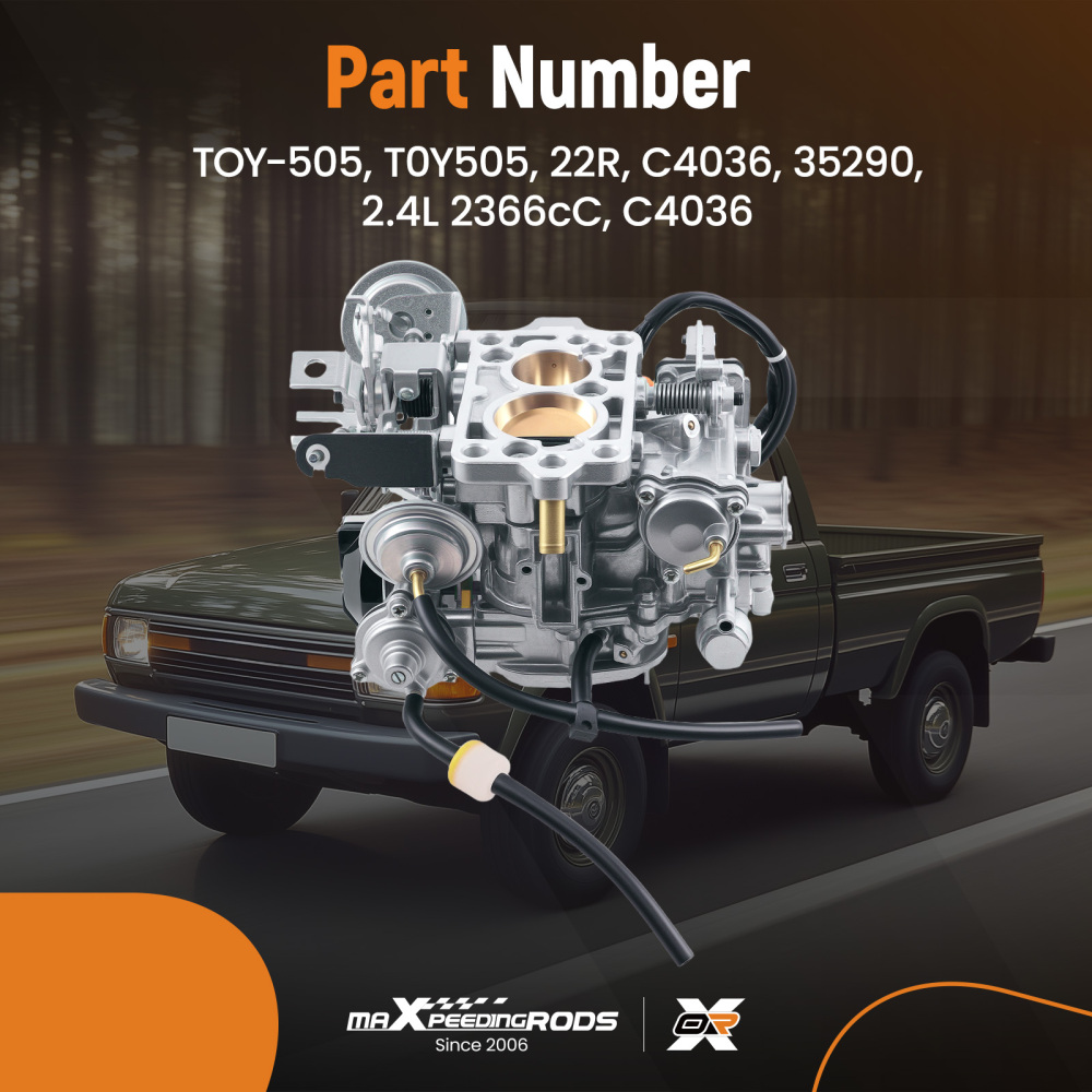 Carburetor+Plug Gaskets compatible for Toyota Pickup 22R Base 2.4L 2366cc L4 1983-1987 505