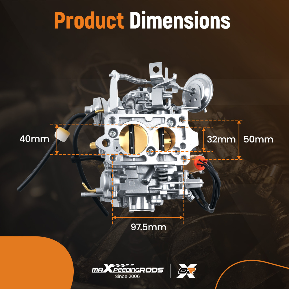 Carburetor+Plug Gaskets compatible for Toyota Pickup 22R Base 2.4L 2366cc L4 1983-1987 505