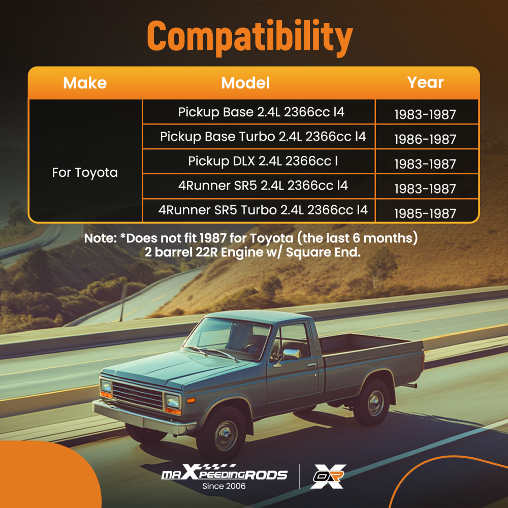 2 Barrel Carburetor Carby compatible for Toyota 22R Engine 35290 2.4L 2366cc C4036 TOY505