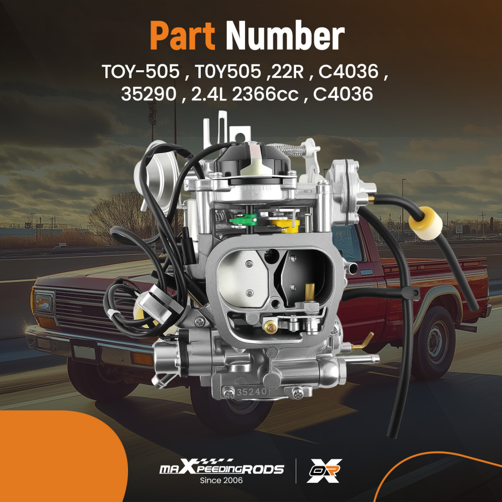 2 Barrel Carburetor Carby compatible for Toyota 22R Engine 35290 2.4L 2366cc C4036 TOY505