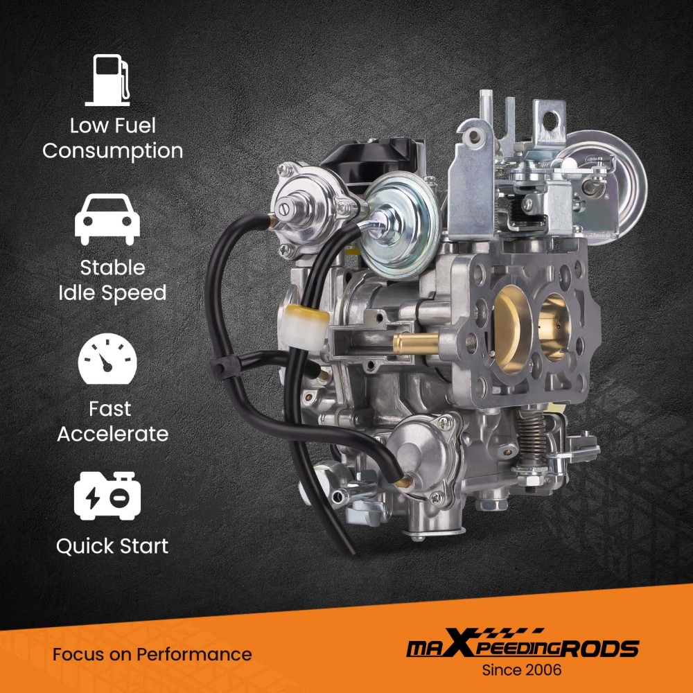 CARBURETOR TOY-505 Compatible for 1981-1987 compatible for Toyota 2 barrel 22R Engine with Round Plug Connector Automatic Choke (35290/2.4L 2366cc / C4036)