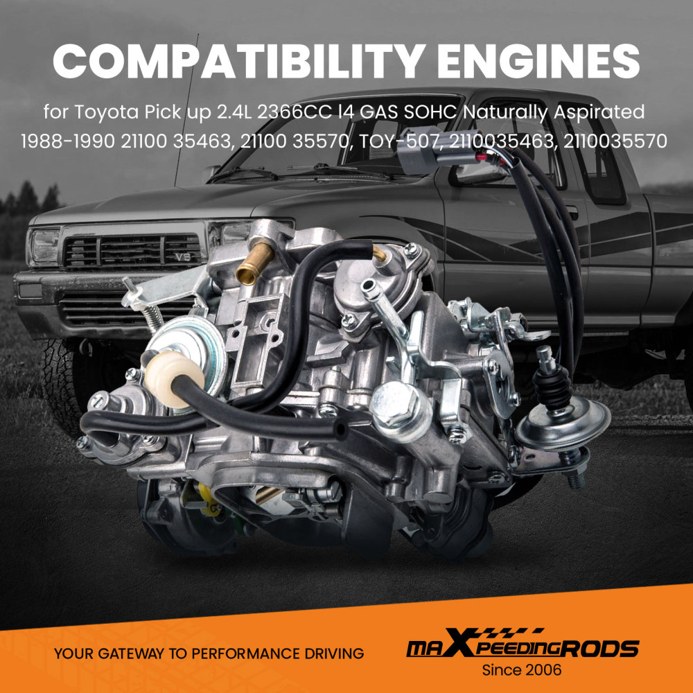 Square Type Connector Plug Carburetor For TOY-507 compatible for Toyota 22R Pickup Engine