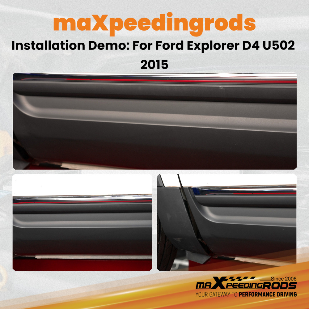 Left Rear Door Molding compatible for Ford Explorer 2011-2015 BB5Z-7820879-BA ABS Plastic