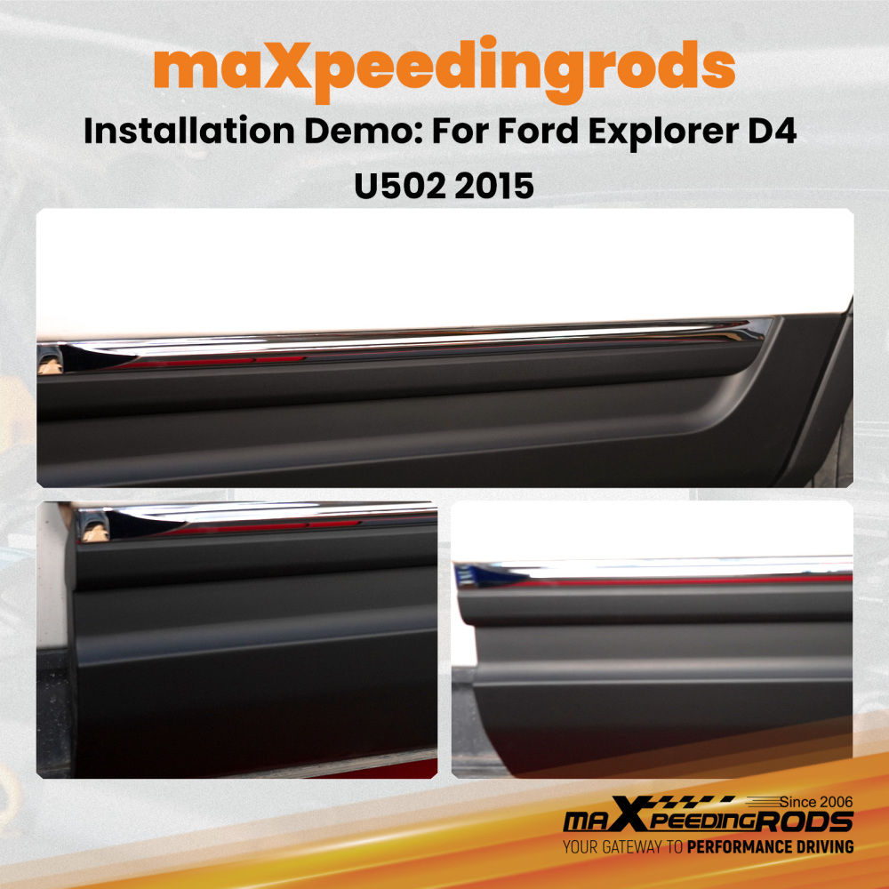 Door Molding Lower Rear Left compatible for Ford Explorer Sport Utility 2011-2015 Black