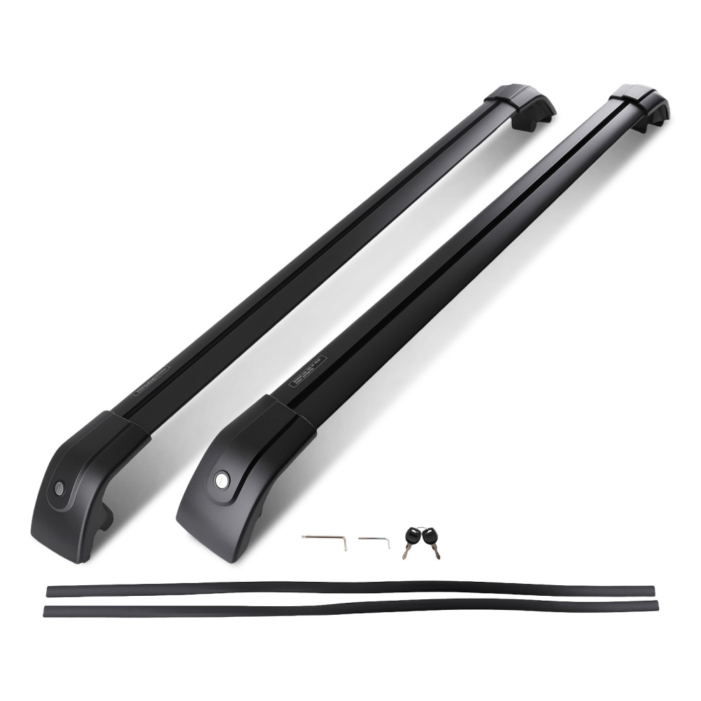 Black Aluminium Roof Cross Bars Rail Rack Pair compatible for Range Rover Sport L494 13-23