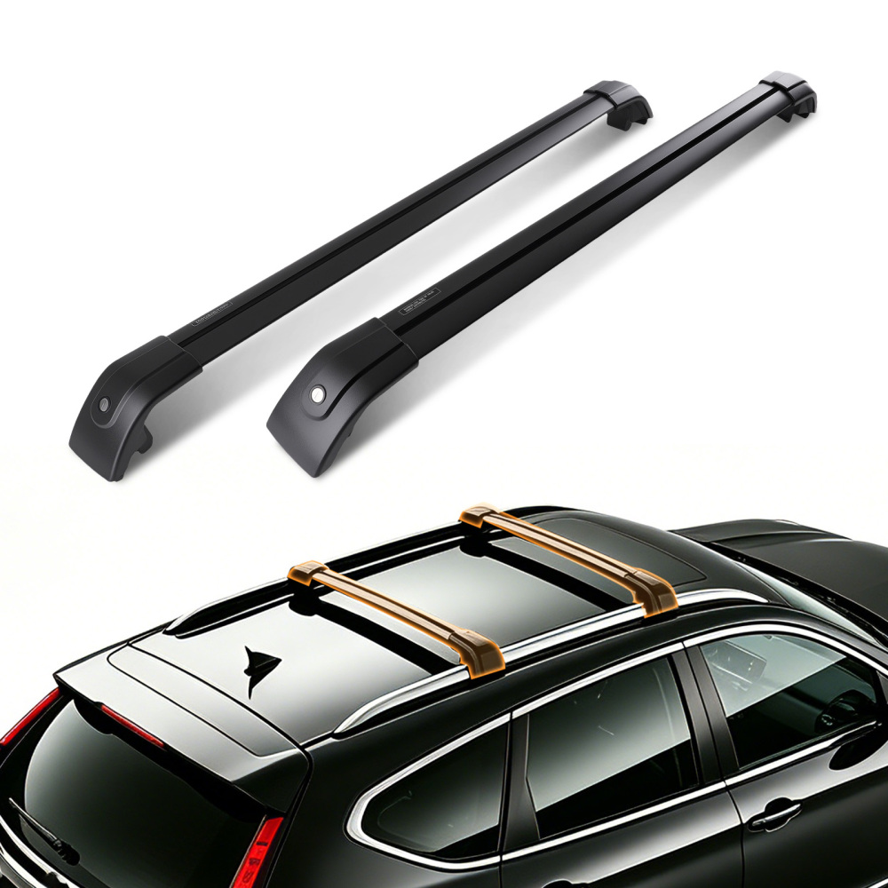 Black Aluminium Roof Cross Bars Rail Rack Pair compatible for Range Rover Sport L494 13-23