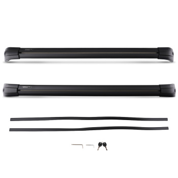 Black Aluminium Roof Cross Bars Rail Rack Pair compatible for Range Rover Sport L494 13-23
