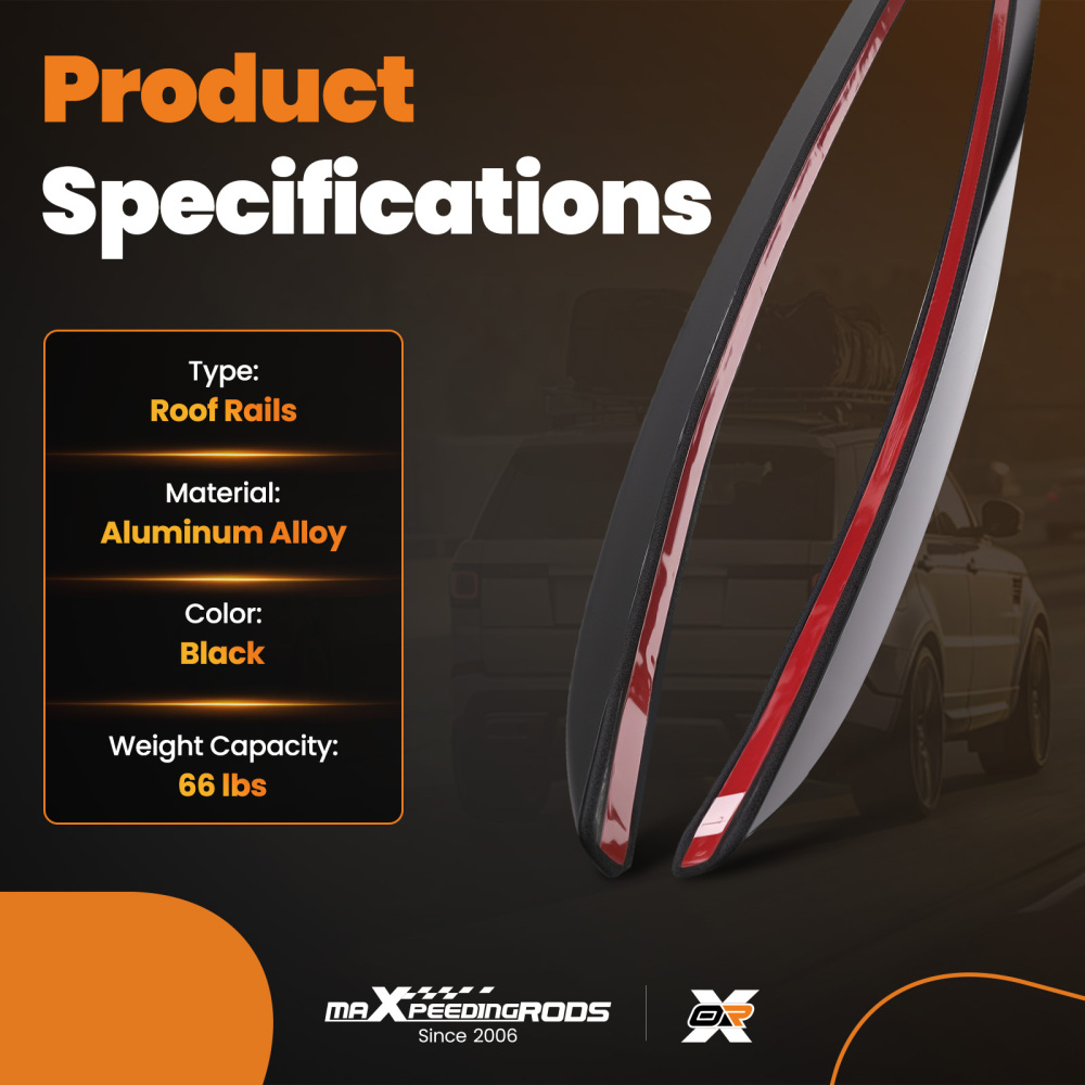 Roof Rails Rack Cross Bars Aluminium Black compatible for Audi A3 S3 RS3 Sportback 8V 12+