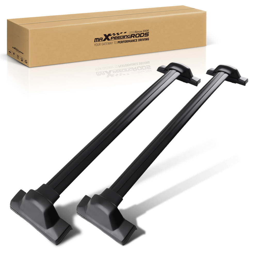 Black Roof Cross Bars Full Length Top Mount Luggage Rack compatible for Honda CRV MK3 07-12