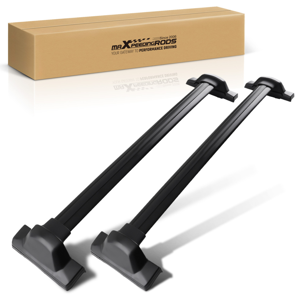 Black Roof Cross Bars Full Length Top Mount Luggage Rack compatible for Honda CRV MK3 07-12