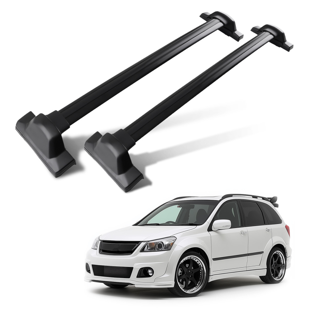 Black Roof Cross Bars Full Length Top Mount Luggage Rack compatible for Honda CRV MK3 07-12