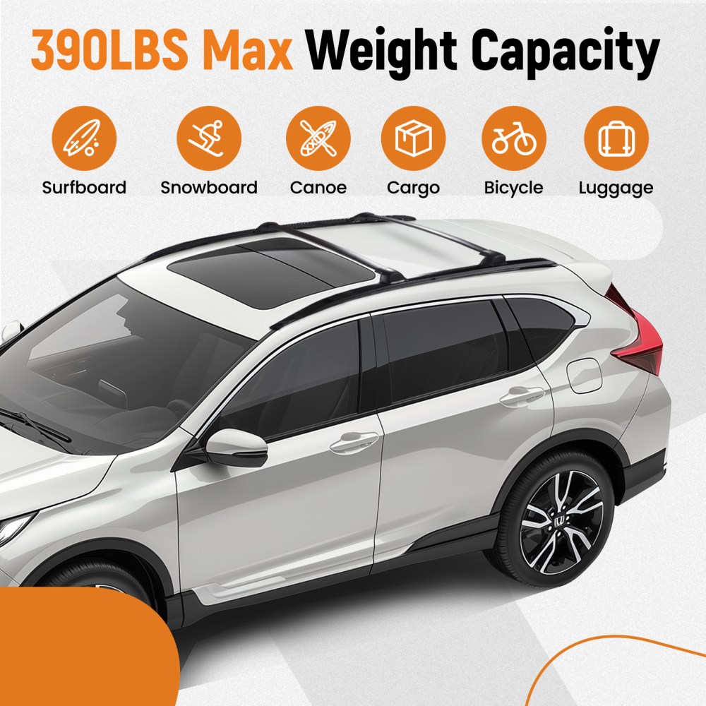 4pcs Roof Rack Rail Cross Bars Kit compatible for Honda CRV CR-V 2017-2022 Luggage Carrier