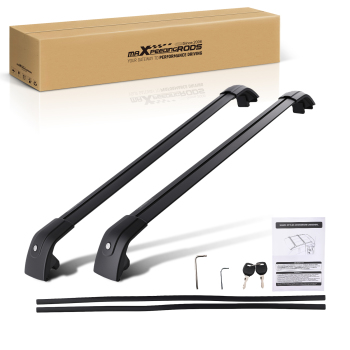 Pair Aluminium Black Roof Rack Cross Bars compatible for BMW X5 F15 F85 G05 F95 2013+