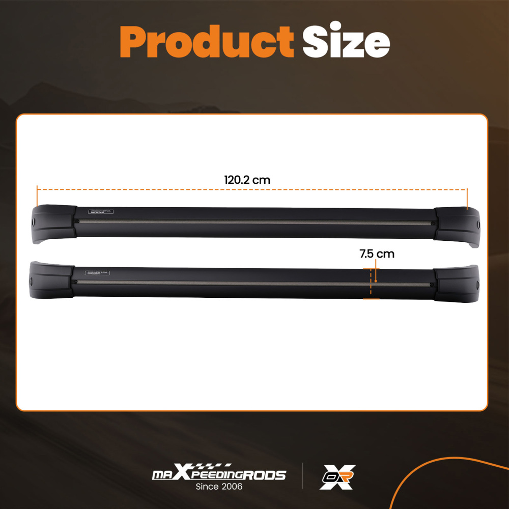 Pair Aluminium Black Roof Rack Cross Bars compatible for BMW X5 F15 F85 G05 F95 2013+