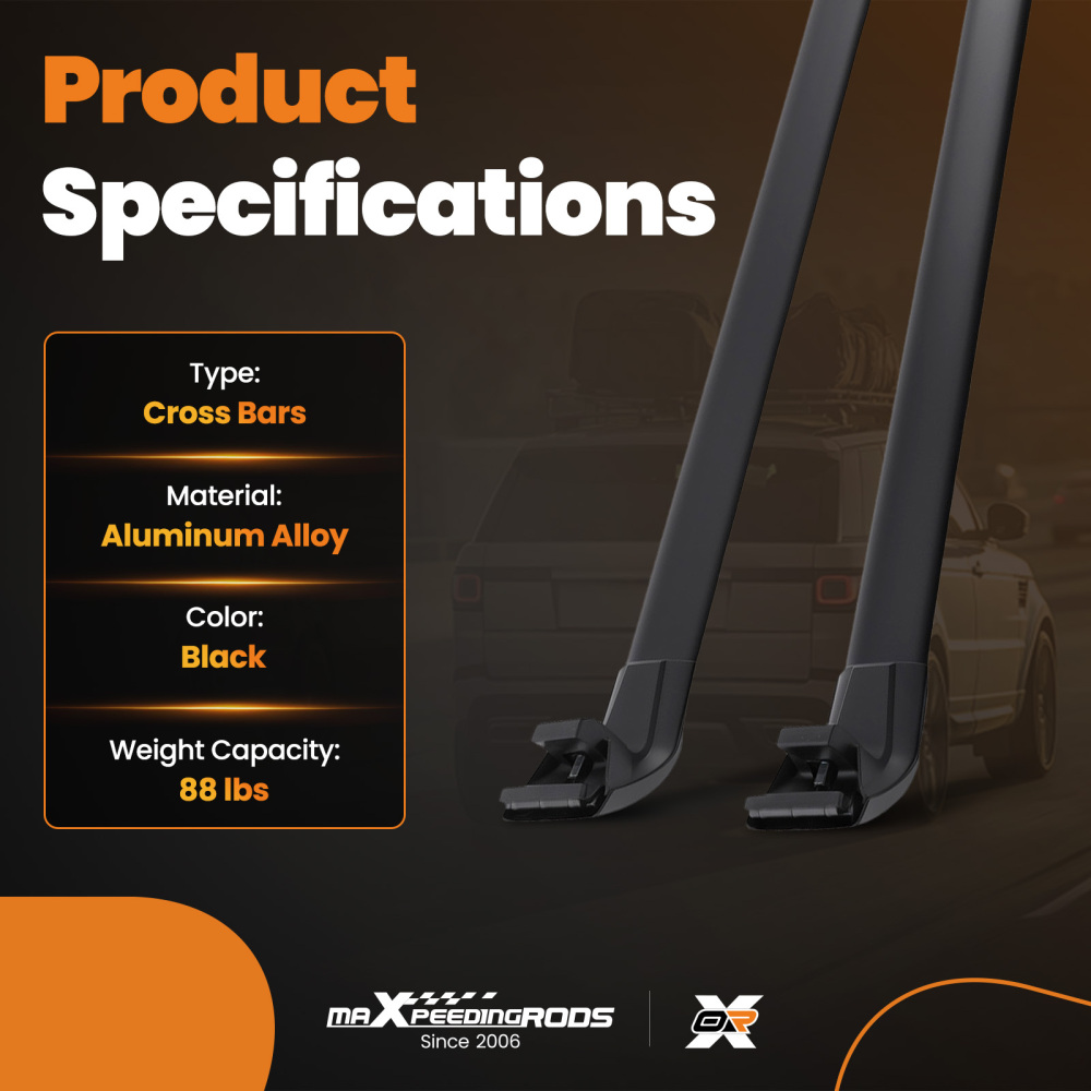 Pair Aluminium Black Roof Rack Cross Bars compatible for BMW X5 F15 F85 G05 F95 2013+