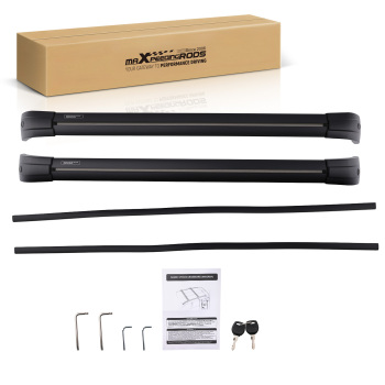 Pair Aluminium Black Roof Rack Cross Bars compatible for BMW X5 F15 F85 G05 F95 2013+