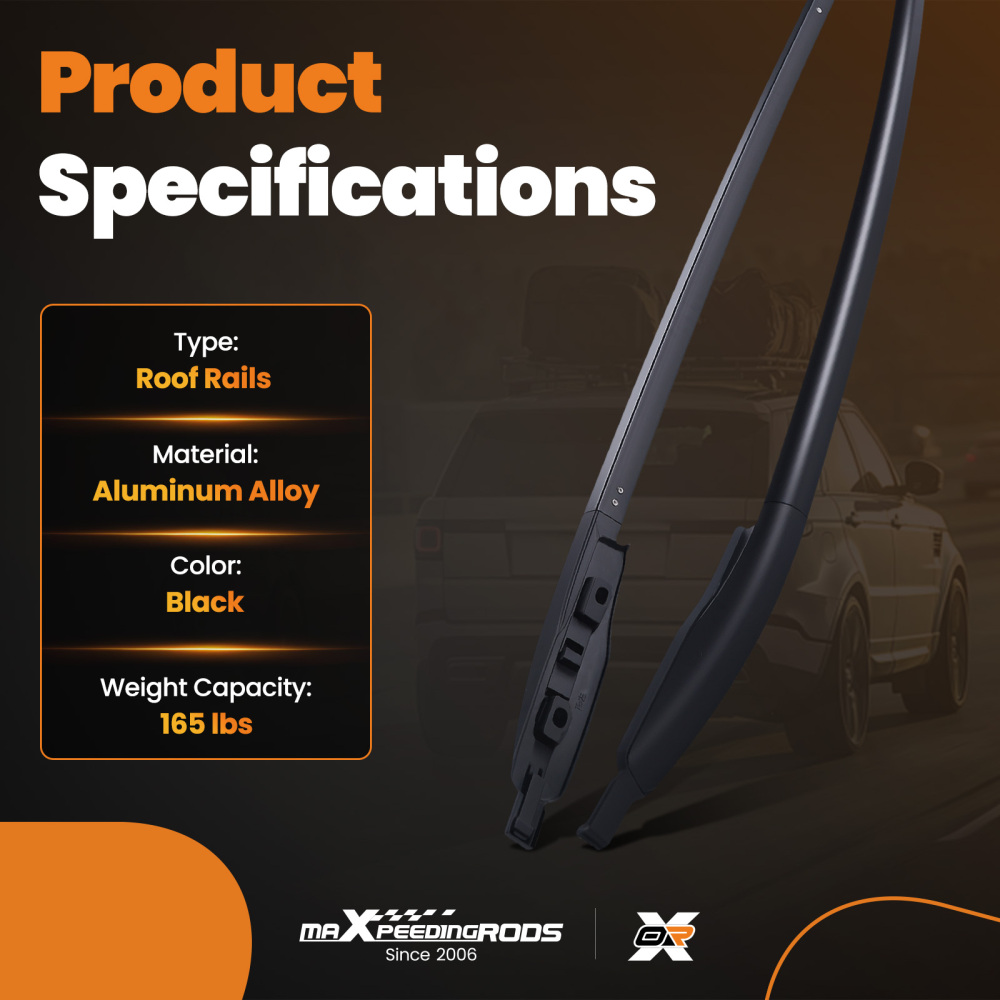 Aluminium Black Roof Rails Bars Storage Rack compatible for Ford Kuga Mk2 2013-2019