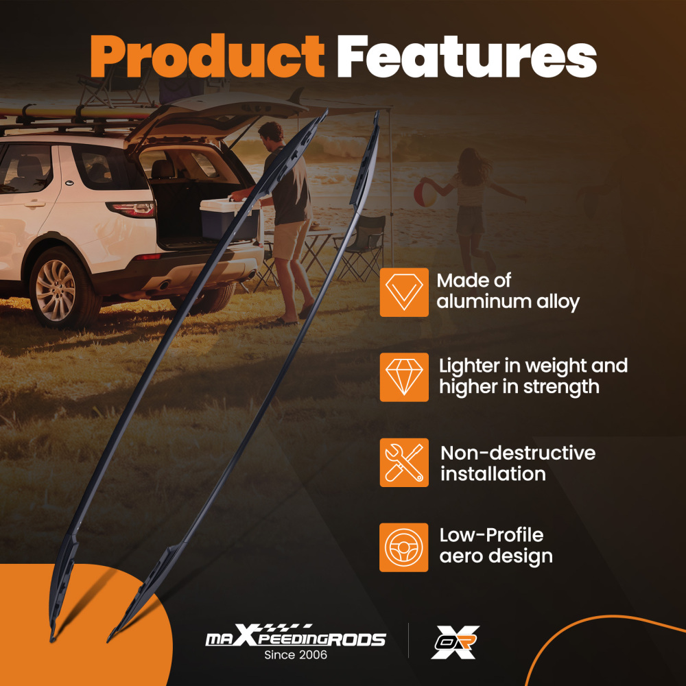 Aluminium Black Roof Rails Bars Storage Rack compatible for Ford Kuga Mk2 2013-2019