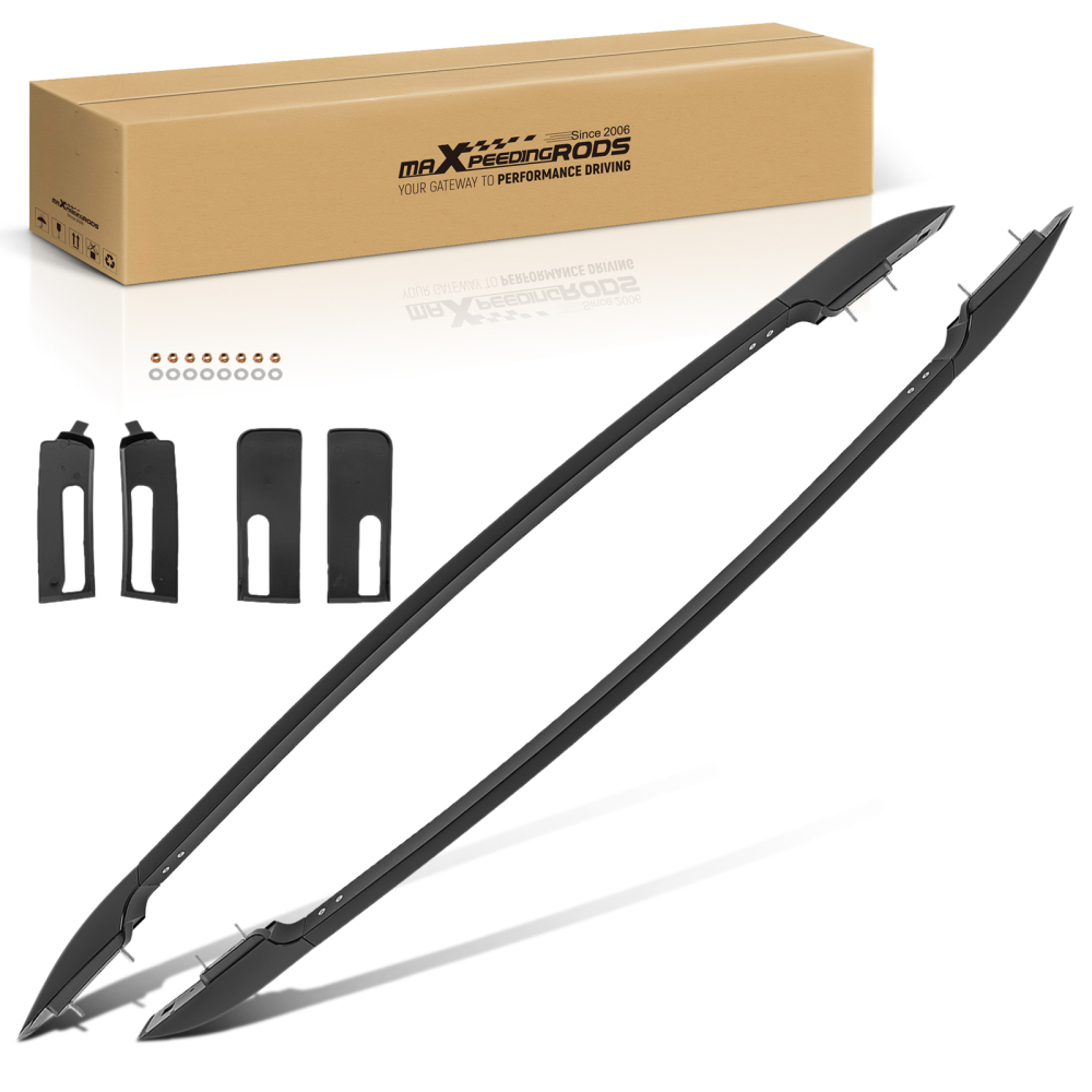 Black Roof Rails Bars Assembly Set compatible for Ford Ranger T6 T7 T8 2011-2022 2PCS