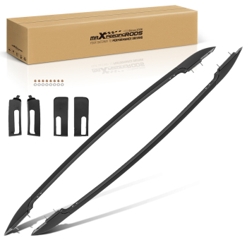 Black Roof Rails Bars Assembly Set compatible for Ford Ranger T6 T7 T8 2011-2022 2PCS