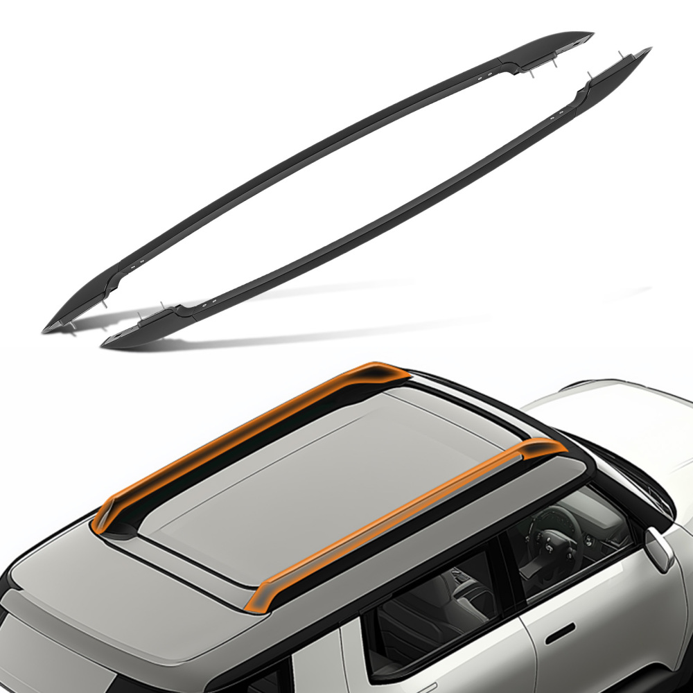 Black Roof Rails Bars Assembly Set compatible for Ford Ranger T6 T7 T8 2011-2022 2PCS
