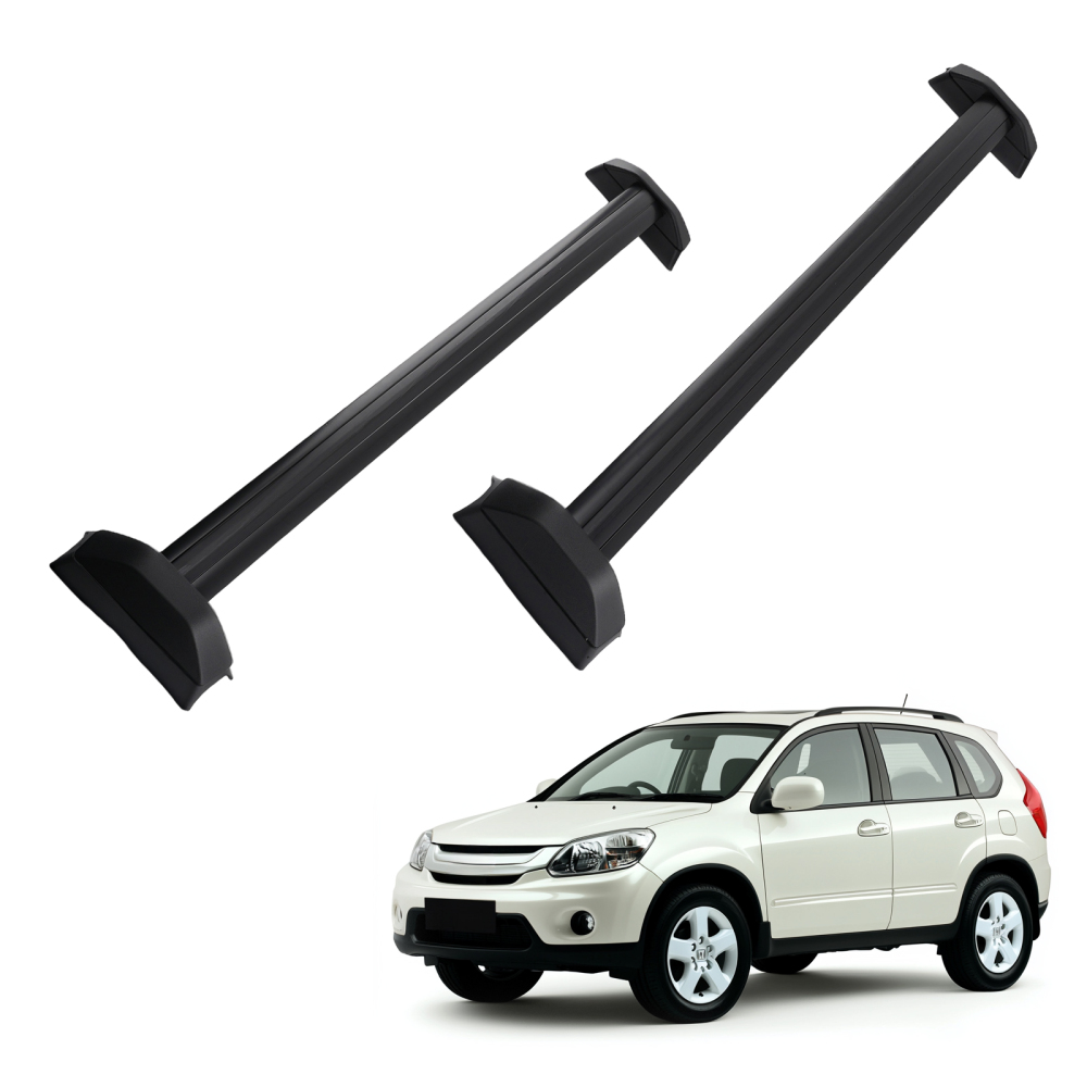 Black Roof Cross Bars Top Mount Luggage Rack Set compatible for Honda CRV Mk2 2002-2006