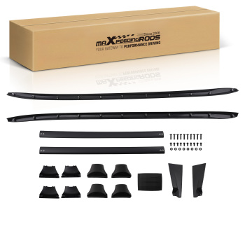 4Pcs Roof Rack Side Rails + Cross Bars for 2016-2022 compatible for Honda Pilot Roof Rail Black