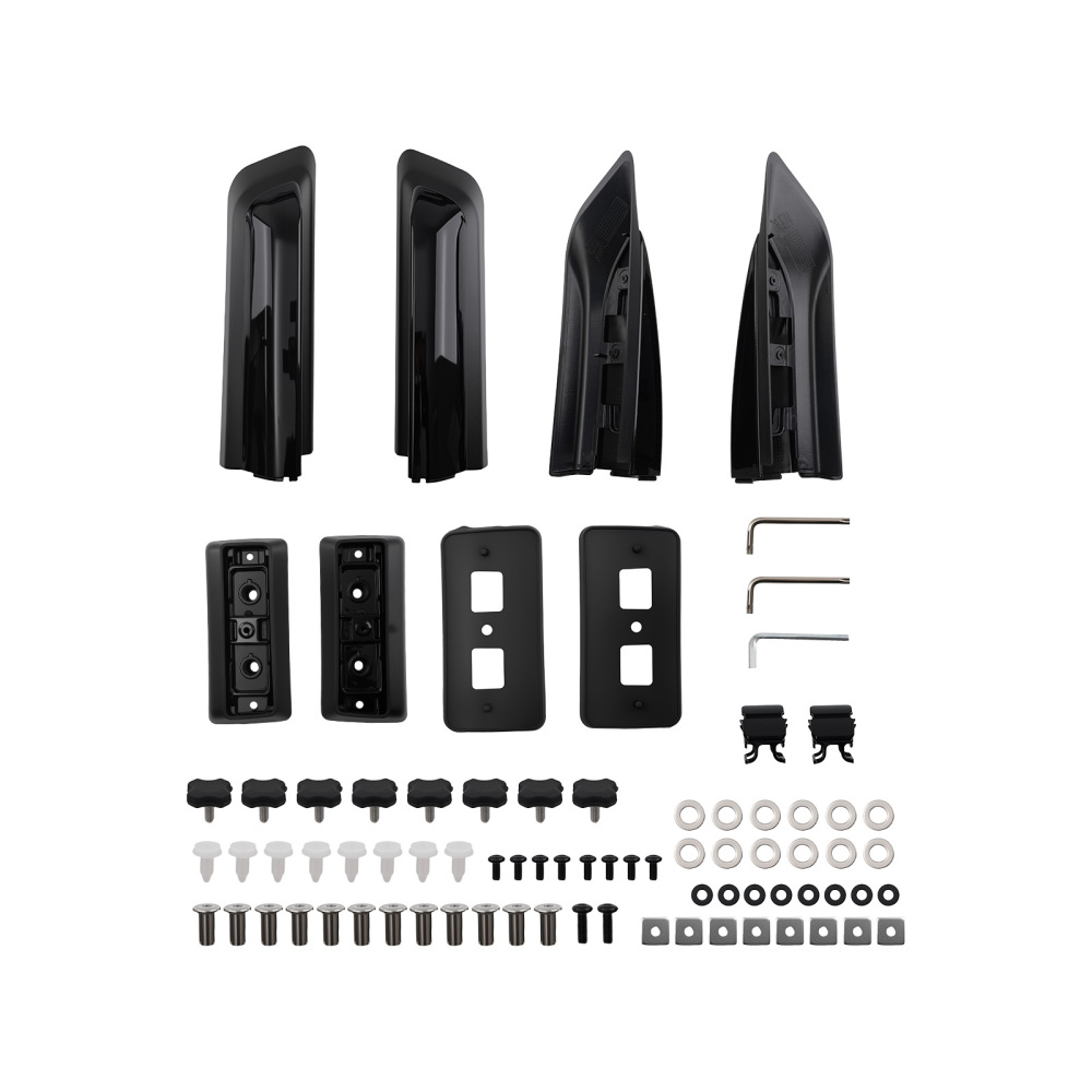 4Pcs Roof Rack Side Rails + Cross Bars for 19-2025 compatible for Honda Passport Black Aluminum