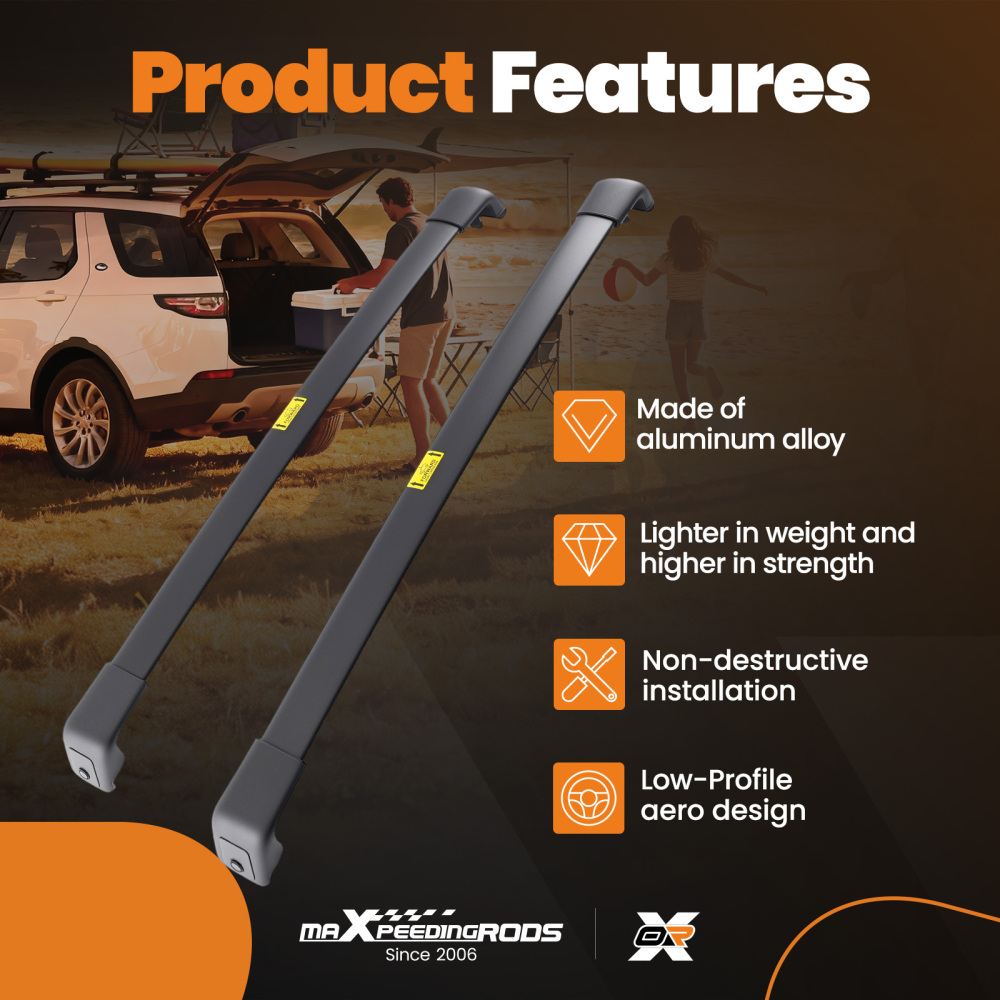 Roof Cross Bars Rack Aluminium compatible for Hyundai Tucson 2015+ Crossbars Black