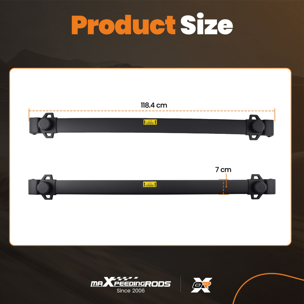 Aluminium Roof Racks Cross Bars compatible for Jeep Renegade 2014-2024 2025 2Pcs Black