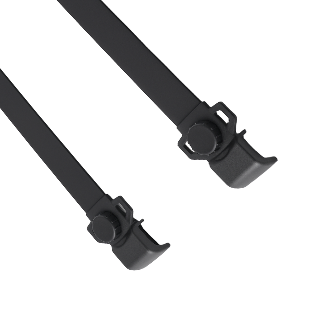 Cross Bars Black Aluminium compatible for Jeep Renegade 2014-2024 Roof Rack 45kg