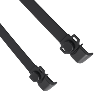 Cross Bars Black Aluminium compatible for Jeep Renegade 2014-2024 Roof Rack 45kg