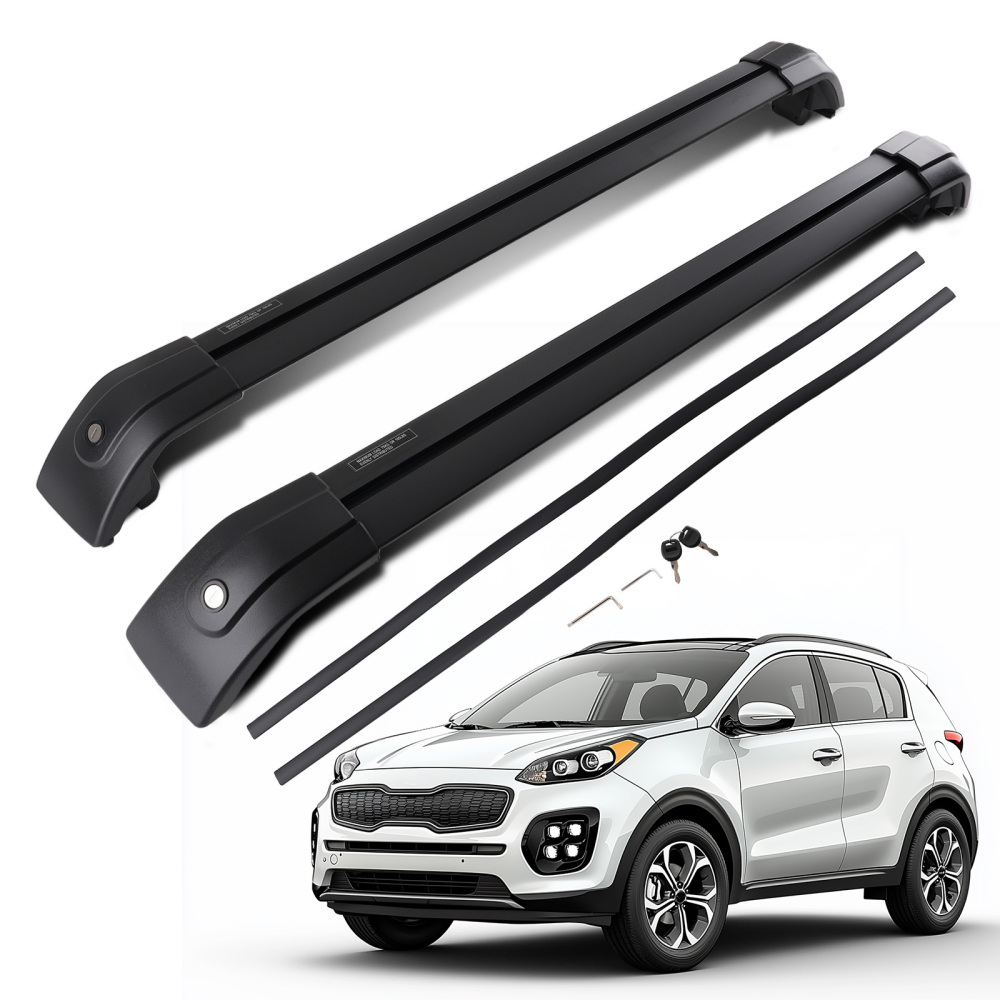 Aluminum Alloy Crossbars compatible for KIA SPORTAGE 2016-2023 Roof Luggage Rack Black