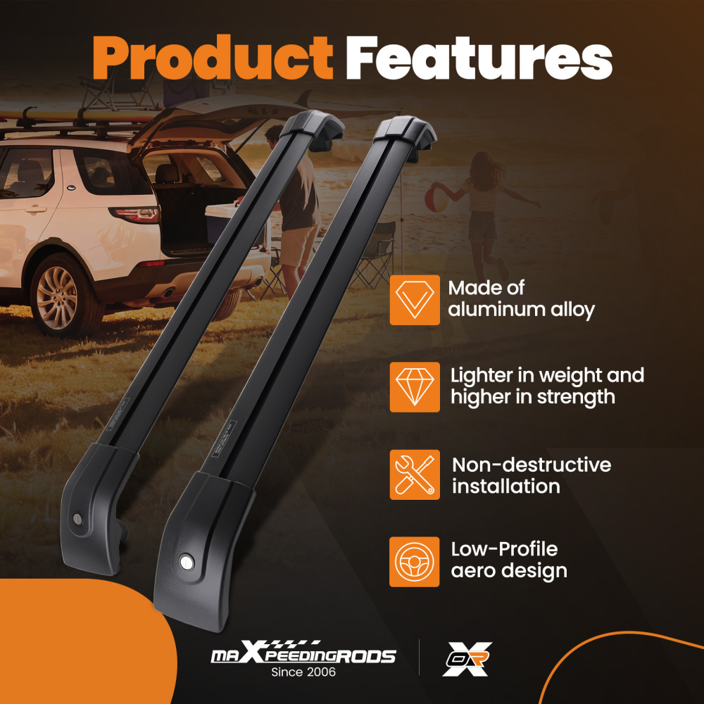 Aluminum Alloy Crossbars compatible for KIA SPORTAGE 2016-2023 Roof Luggage Rack Black