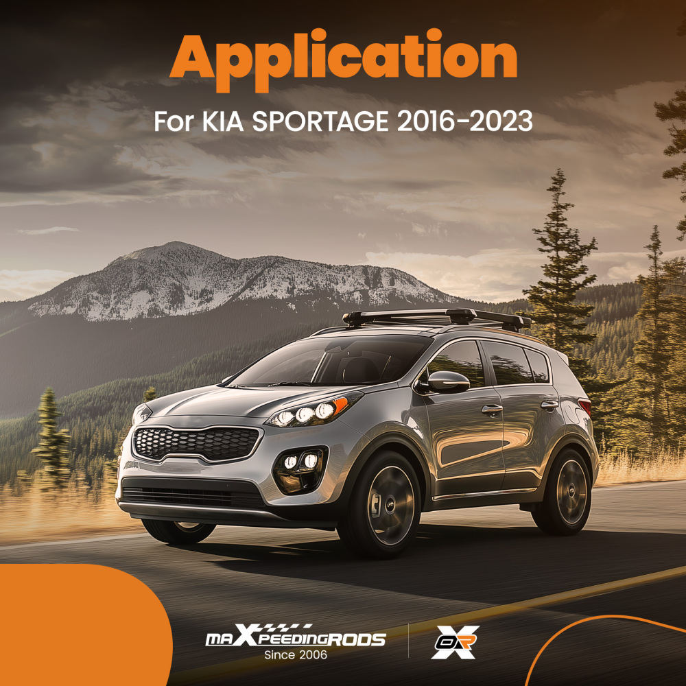 Aluminum Alloy Crossbars compatible for KIA SPORTAGE 2016-2023 Roof Luggage Rack Black