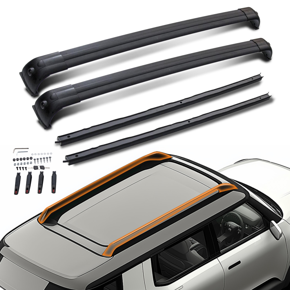 Roof Rails Rack Cross Bars Kit compatible for Range Rover Sport L320 2005-2013 Black