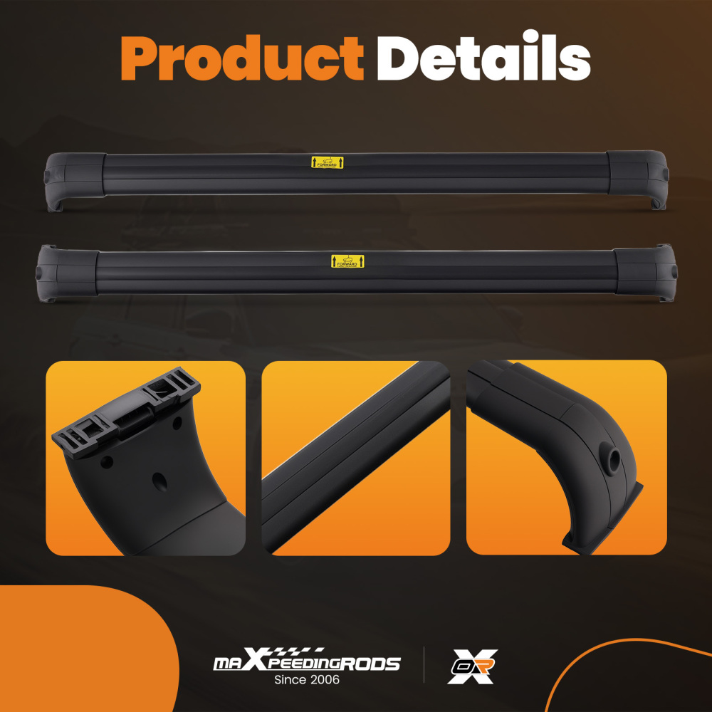 Aluminium Black Roof Bars compatible for Range Rover Sport L320 2005-2013 Luggage