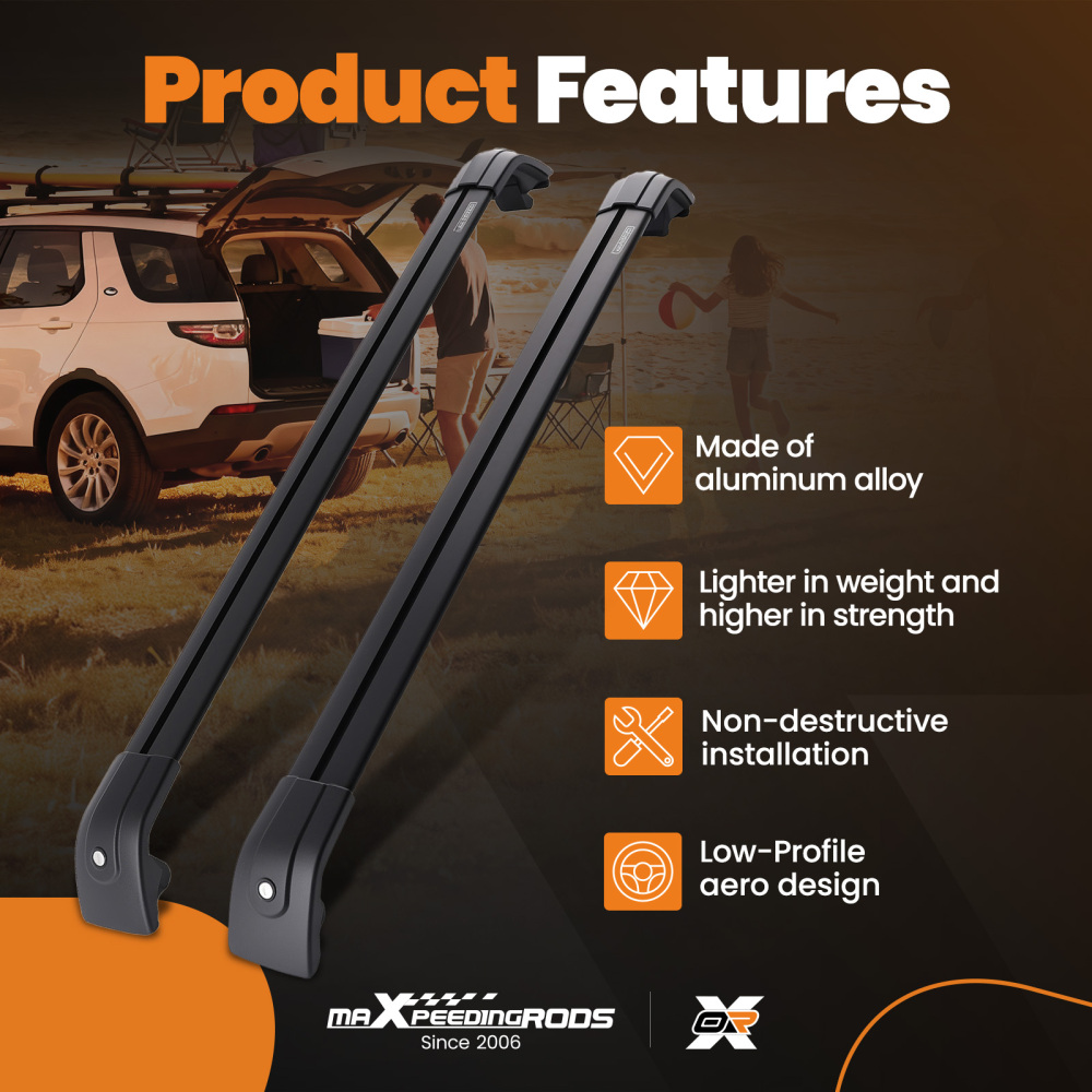 Aluminum Alloy Roof Rack Bars compatible for Range Rover L405 2013-2023 40KG Capacity
