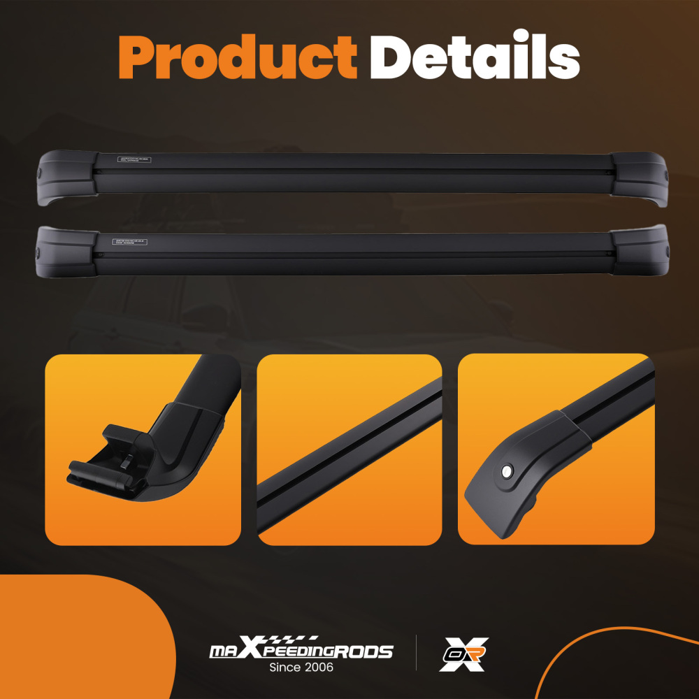 Aluminum Alloy Roof Rack Bars compatible for Range Rover L405 2013-2023 40KG Capacity