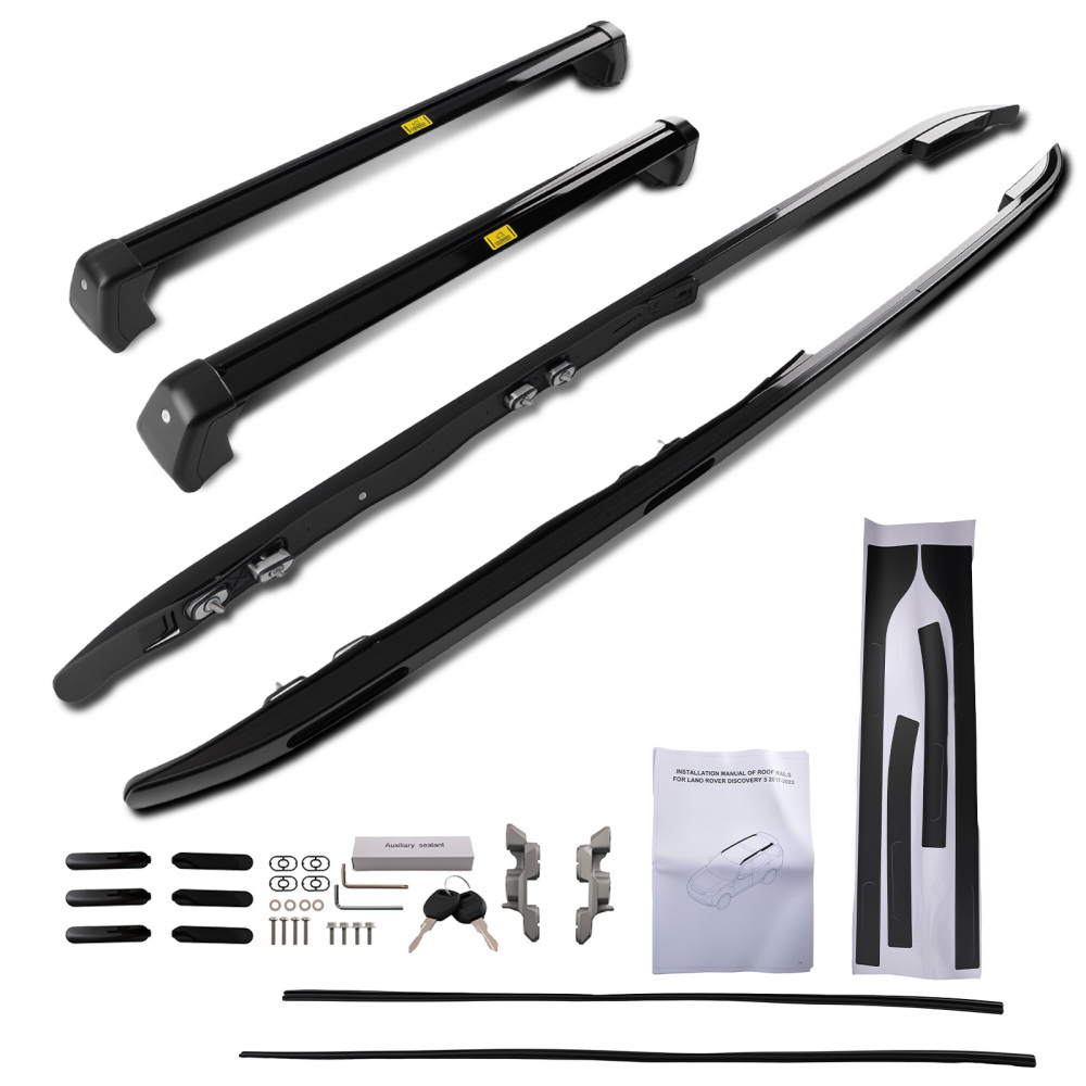 Black Roof Luggage Rail compatible for Land Rover Discovery 5 L462 2017-2025 Cross Bar