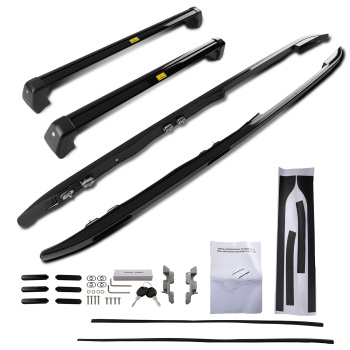 Black Roof Luggage Rail compatible for Land Rover Discovery 5 L462 2017-2025 Cross Bar